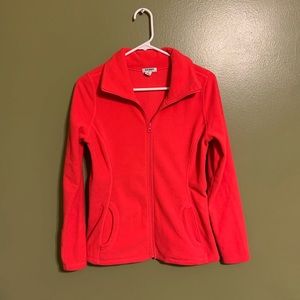 Bright long length fleece jacket